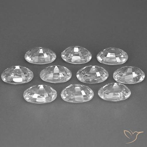 8.03 ct natürliche Klares Weiß Zirkon-Edelsteine, Oval, VVS-VS