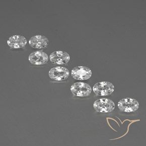 7.41ctw Natürlicher Weiß Zirkon, Oval, VVS-VS