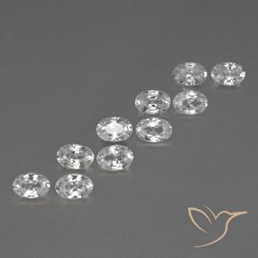 7.41 ct natürliche Weiß Zirkon-Edelsteine, Oval, VVS-VS