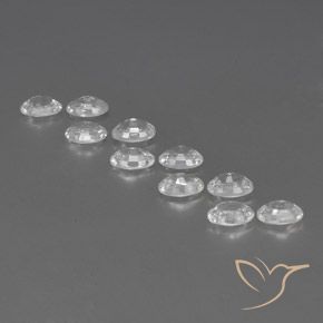 7.41 ct natürliche Weiß Zirkon-Edelsteine, Oval, VVS-VS