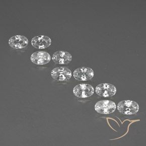 8.09ctw Natürlicher Weiß Zirkon, Oval, VVS-VS