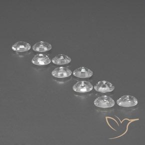 8.09 ct natürliche Weiß Zirkon-Edelsteine, Oval, VVS-VS
