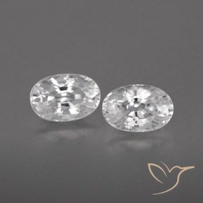 1.79ctw Natürlicher Weiß Zirkon, Oval, VVS