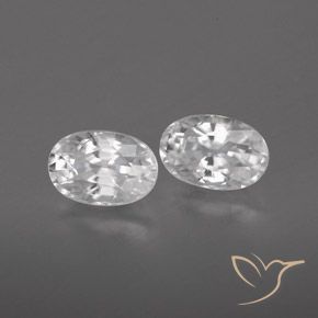 1.79 ct natürliche Weiß Zirkon-Edelsteine, Oval, VVS