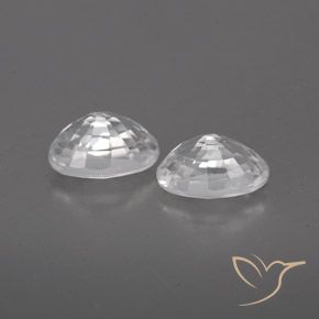 1.79 ct natürliche Weiß Zirkon-Edelsteine, Oval, VVS