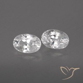 1.67 ct natürliche Weiß Zirkon-Edelsteine, Oval, VVS