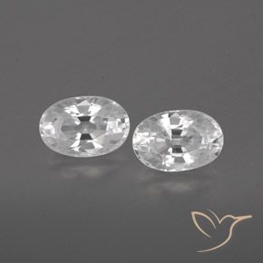 1.70ctw Natürlicher Weiß Zirkon, Oval, VVS-VS