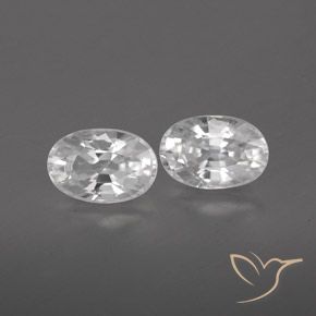 1.70 ct natürliche Weiß Zirkon-Edelsteine, Oval, VVS-VS