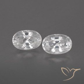 1.77ctw Natürlicher Weiß Zirkon, Oval, VVS-VS