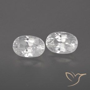 1.77 ct natürliche Weiß Zirkon-Edelsteine, Oval, VVS-VS