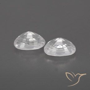 1.77 ct natürliche Weiß Zirkon-Edelsteine, Oval, VVS-VS