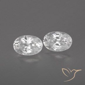 1.67 ct natürliche Weiß Zirkon-Edelsteine, Oval, VVS