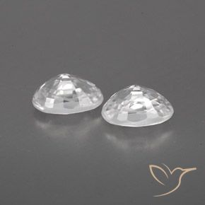1.67 ct natürliche Weiß Zirkon-Edelsteine, Oval, VVS