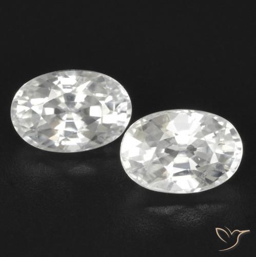 1.66ctw Natürlicher Weiß Zirkon, Oval, VVS-VS