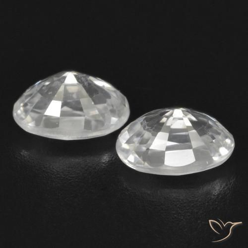 1.66 ct natürliche Weiß Zirkon-Edelsteine, Oval, VVS-VS
