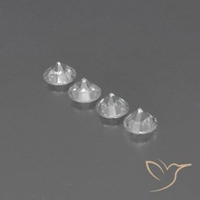 3.84 ct natürliche Weiß Zirkon-Edelsteine, Runden, VVS-VS