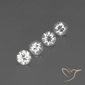 3.83 ct natürliche Weiß Zirkon-Edelsteine, Runden, VVS-VS