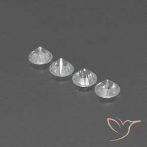 3.83 ct natürliche Weiß Zirkon-Edelsteine, Runden, VVS-VS