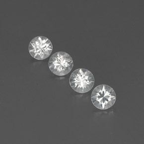 3,74 ct natürliche weißer Zirkon-Edelsteine, Rundschliff, VVS-VS