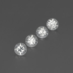 3,74 ct natürliche weißer Zirkon-Edelsteine, Rundschliff, VVS-VS
