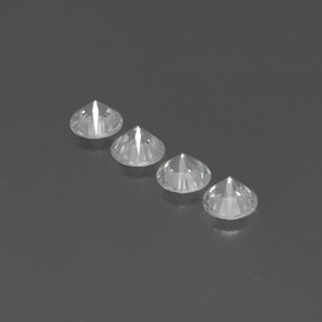 3,74 ct natürliche weißer Zirkon-Edelsteine, Rundschliff, VVS-VS