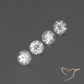 3.65 ct natürliche Weiß Zirkon-Edelsteine, Runden, VVS-VS