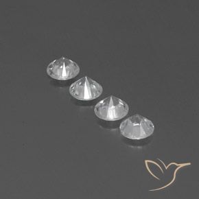 3.63 ct natürliche Weiß Zirkon-Edelsteine, Runden, VVS-VS