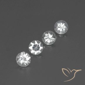 3.79 ct natürliche Weiß Zirkon-Edelsteine, Runden, VVS-VS