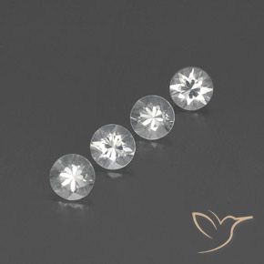 3.74 ct natürliche Weiß Zirkon-Edelsteine, Runden, VVS-VS