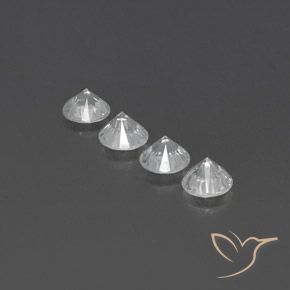 3.74 ct natürliche Weiß Zirkon-Edelsteine, Runden, VVS-VS