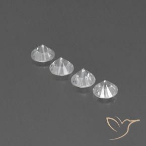 3.69 ct natürliche Weiß Zirkon-Edelsteine, Runden, VVS