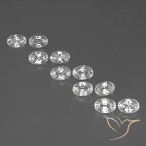 8.11ctw Natürlicher Weiß Zirkon, Oval, VVS-VS