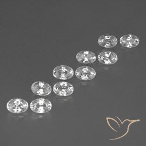 8.11 ct natürliche Weiß Zirkon-Edelsteine, Oval, VVS-VS