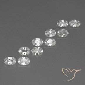 6.80 ct natürliche Weiß Zirkon-Edelsteine, Oval, VVS-VS
