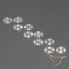 8.12ctw Natürlicher Weiß Zirkon, Oval, VVS-VS