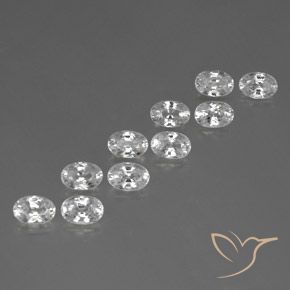 8.12 ct natürliche Weiß Zirkon-Edelsteine, Oval, VVS-VS