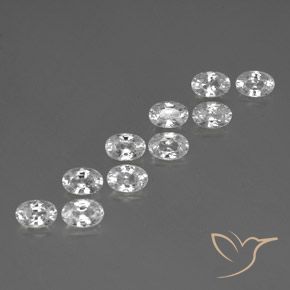7.74 ct natürliche Weiß Zirkon-Edelsteine, Oval, VVS-VS