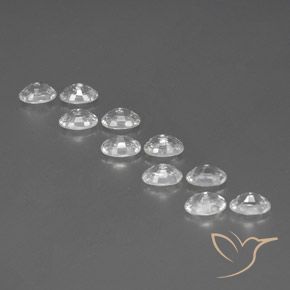 7.74 ct natürliche Weiß Zirkon-Edelsteine, Oval, VVS-VS