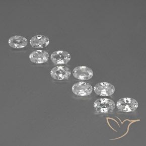 7.14ctw Natürlicher Weiß Zirkon, Oval, VVS-VS
