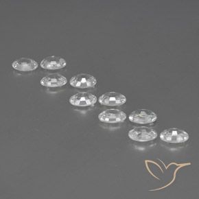 7.14 ct natürliche Weiß Zirkon-Edelsteine, Oval, VVS-VS