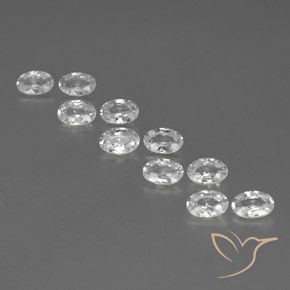 6.63ctw Natürlicher Weiß Zirkon, Oval, VVS-VS