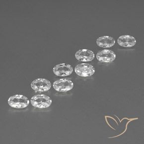 6.63 ct natürliche Weiß Zirkon-Edelsteine, Oval, VVS-VS