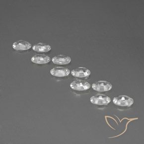 6.63 ct natürliche Weiß Zirkon-Edelsteine, Oval, VVS-VS