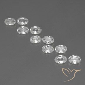 6.66ctw Natürlicher Weiß Zirkon, Oval, VVS-VS