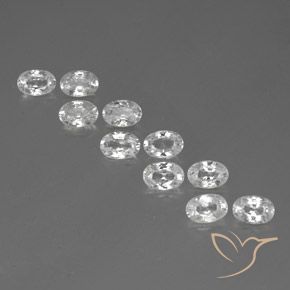 7.45ctw Natürlicher Weiß Zirkon, Oval, VVS-VS