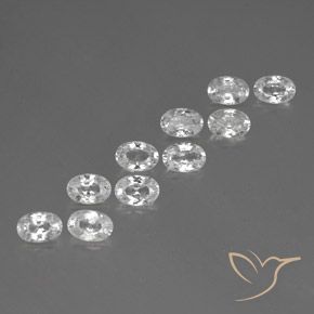 7.45 ct natürliche Weiß Zirkon-Edelsteine, Oval, VVS-VS