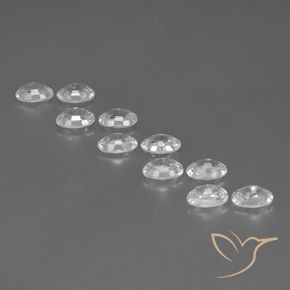 7.45 ct natürliche Weiß Zirkon-Edelsteine, Oval, VVS-VS