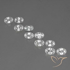 7.78ctw Natürlicher Weiß Zirkon, Oval, VVS-VS