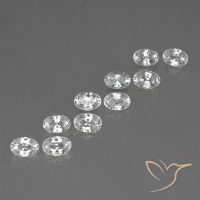 7.78 ct natürliche Weiß Zirkon-Edelsteine, Oval, VVS-VS