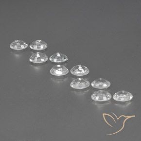 7.78 ct natürliche Weiß Zirkon-Edelsteine, Oval, VVS-VS